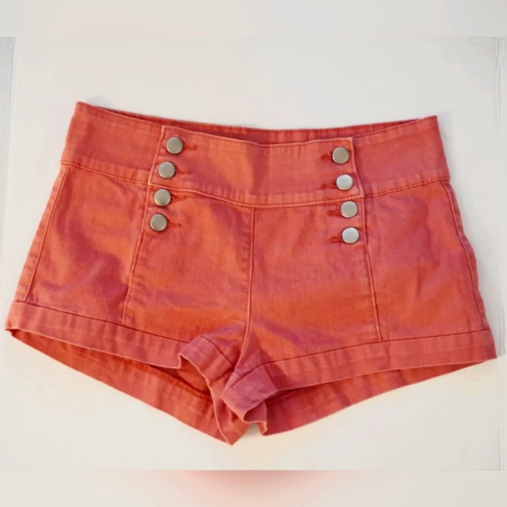Coral High Waisted Shorts